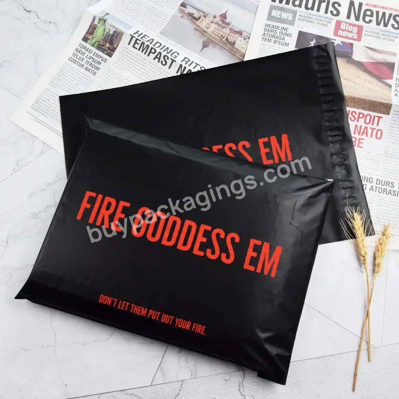 Custom Print Logo Black Polybag Brand Plastic Polythene Mailing Envelopes Packing Courier Shipping Pouch Bag For Shipping