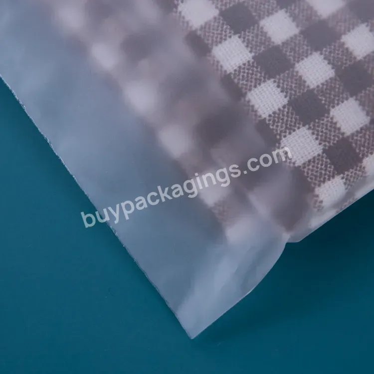 Custom Print Logo Black Self Sealing Slider Poly Mailer Clothing Packaging Plastic Frosted Zipper Bag