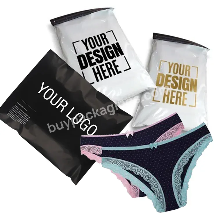 Custom Print Logo Compostable Biodegradable Poly Mailer Shipping Mailing Underwear Packaging Plastic Envelopes Bag