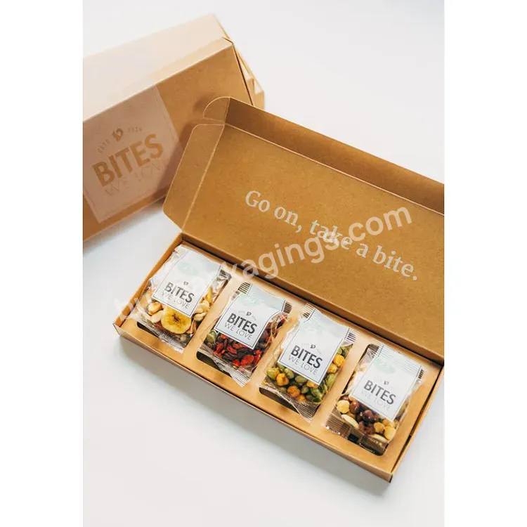 Custom Print Logo Mailer Shipping Cardboard Macaron Bread Snacks Biscuit Cookie Packaging Box With Compartments