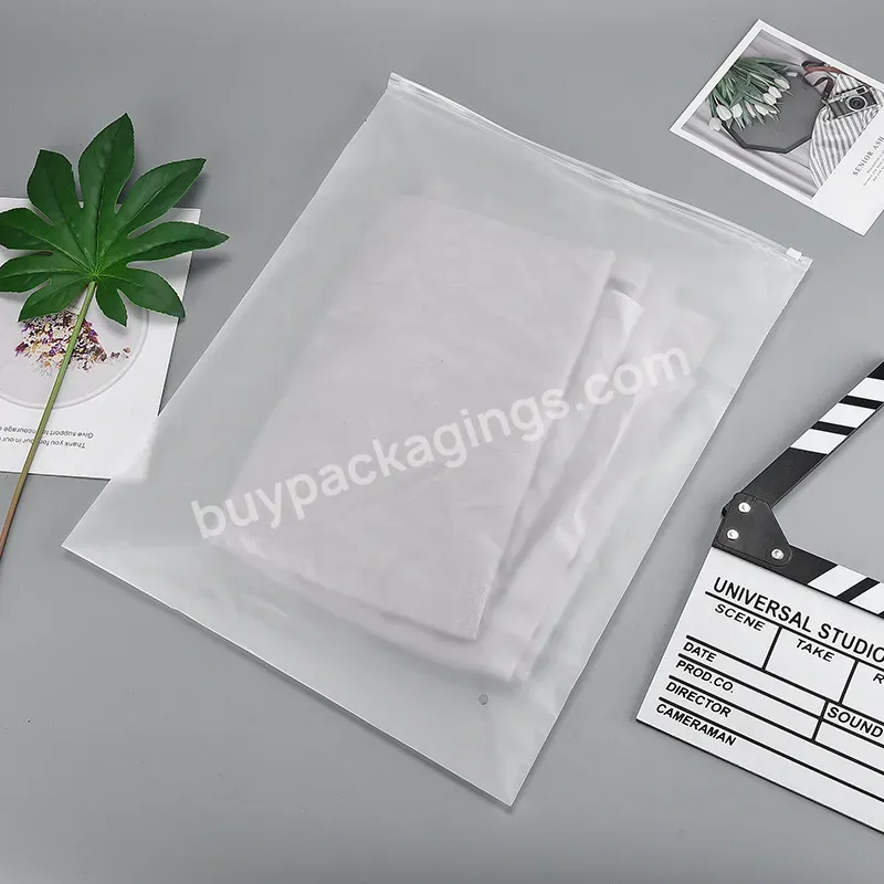 Custom Print Logo Recycled Biodegradable Frosted Zip Lock Clothing Packaging Poly Bag/product Packaging Plastic Bag