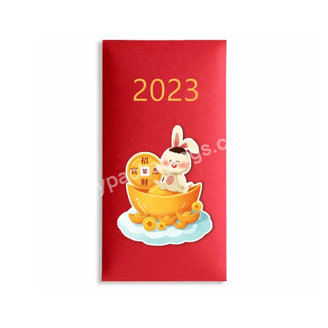 Custom Print Luxury Red Packet Envelope Chinese New Year Red Pocket Traditional Hong Bao