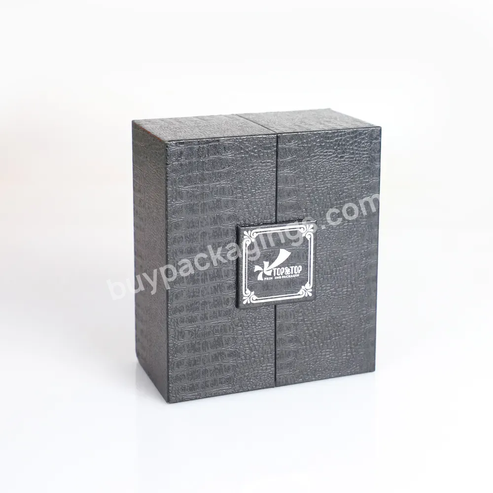 Custom Print Luxury Rigid Double Open Door Carton Cardboard Paper Boxes Makeup Perfume Cosmetic Skin Care Packaging Gift Box