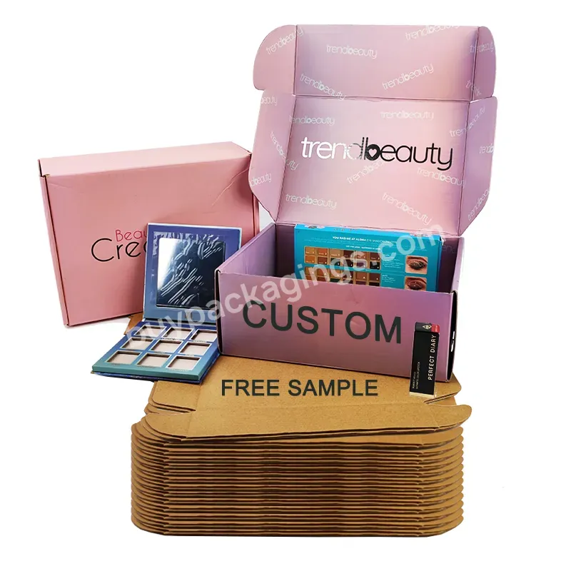 Custom Print Makeup Beauty Ecommerce Mailer Shipping Pr Box Wigs Cosmetic Luxury Gift Pr Packaging Corrugated Kraft Paper Box
