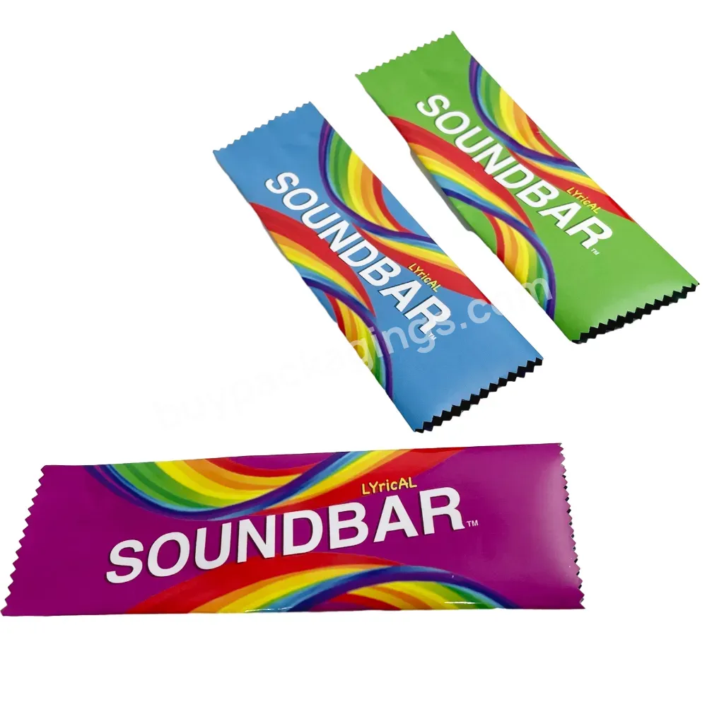 Custom Print Matte Finished Biodegradable Back Seal Easy Tear Popsicle Packaging Bag Wrapper