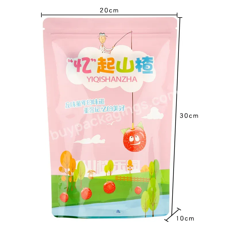 Custom Print Matte Foil Pink Doypack Printing Large Recyclable Plastic Kraft Paper Stand Up Pouch With Zipper And Window