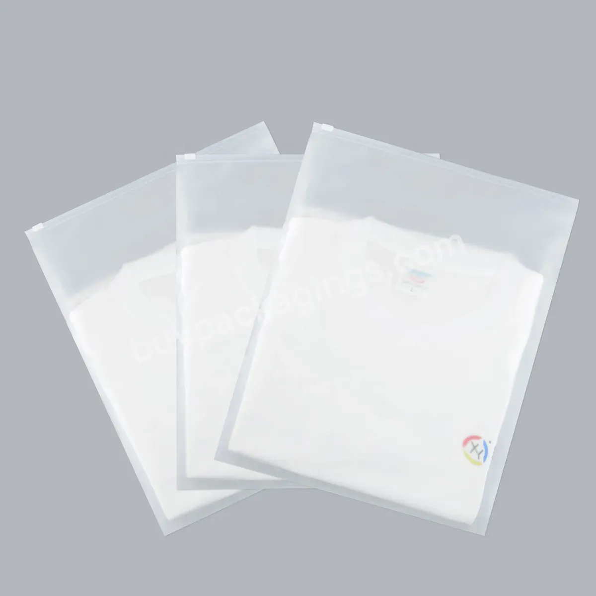 Custom Print Matte Zip Lock Frosted Plastic Sealing Zipper Bag For Garment T Shirt Swimwear Clothes