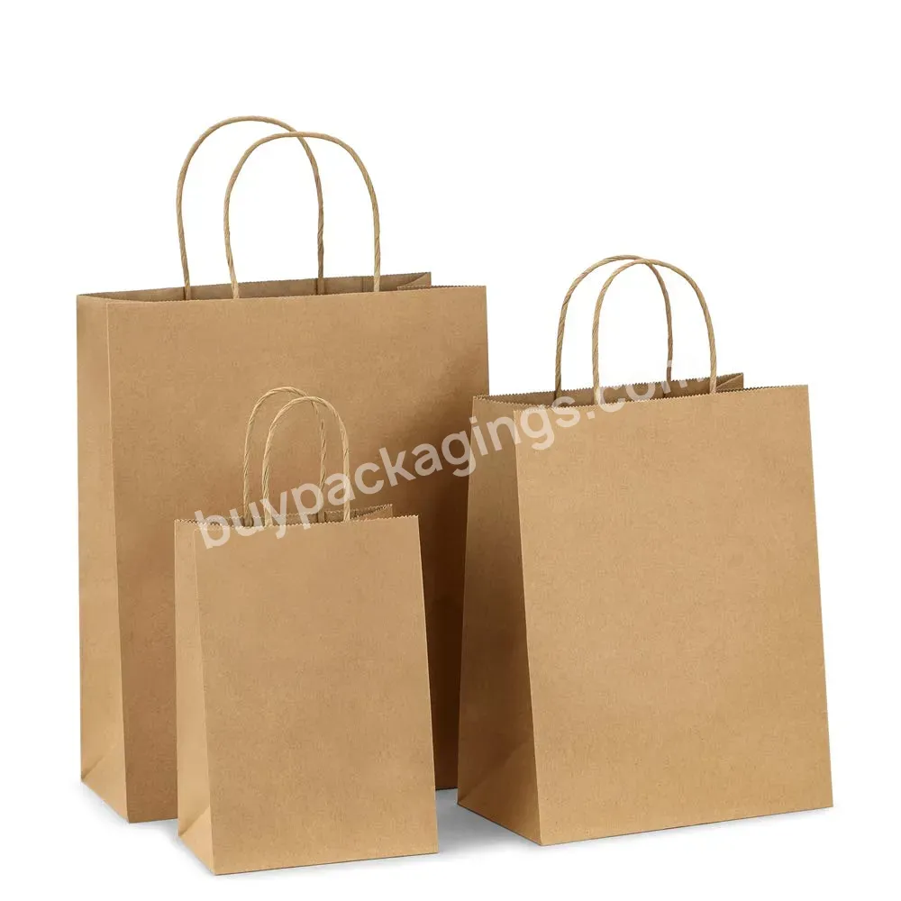 Custom Print Oem Paper Craft Bag With Handle