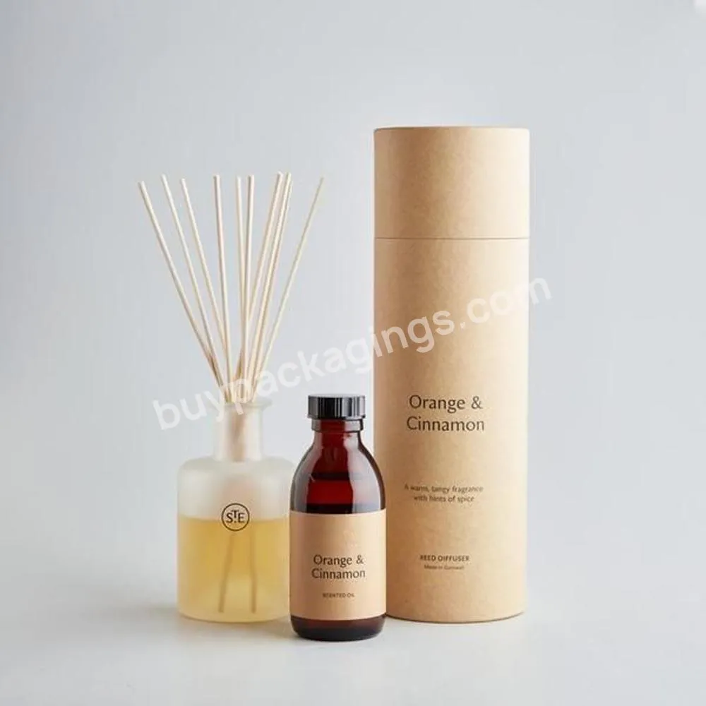 custom print paper with adhesive cardboard kraft paper box candle paperboard tube packaging scent