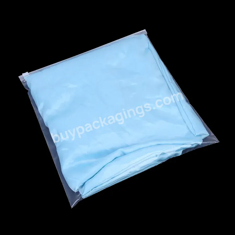 Custom Print Pe Zip Lock Clear Plastic Packaging Bag For Clothing Ldpe Polythene Bags For Garment