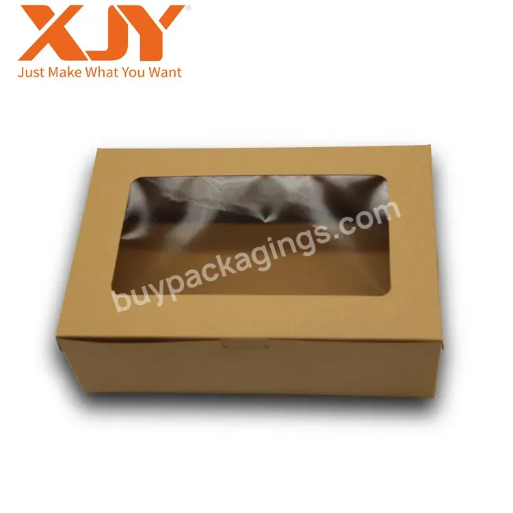 Custom Print Personalized Reusable Cookie Dessert Packaging Box Wholesale Luxury Clear Window Paper Cupcakes Boxes With Inserts