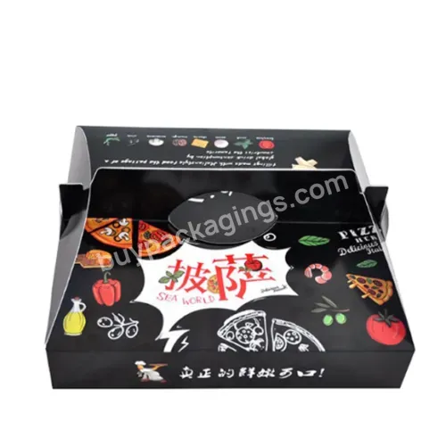 Custom Print Pizza Box 12 Inch Pizza Boxes Wholesale With Handle Easy To Take Corrugated Boxes