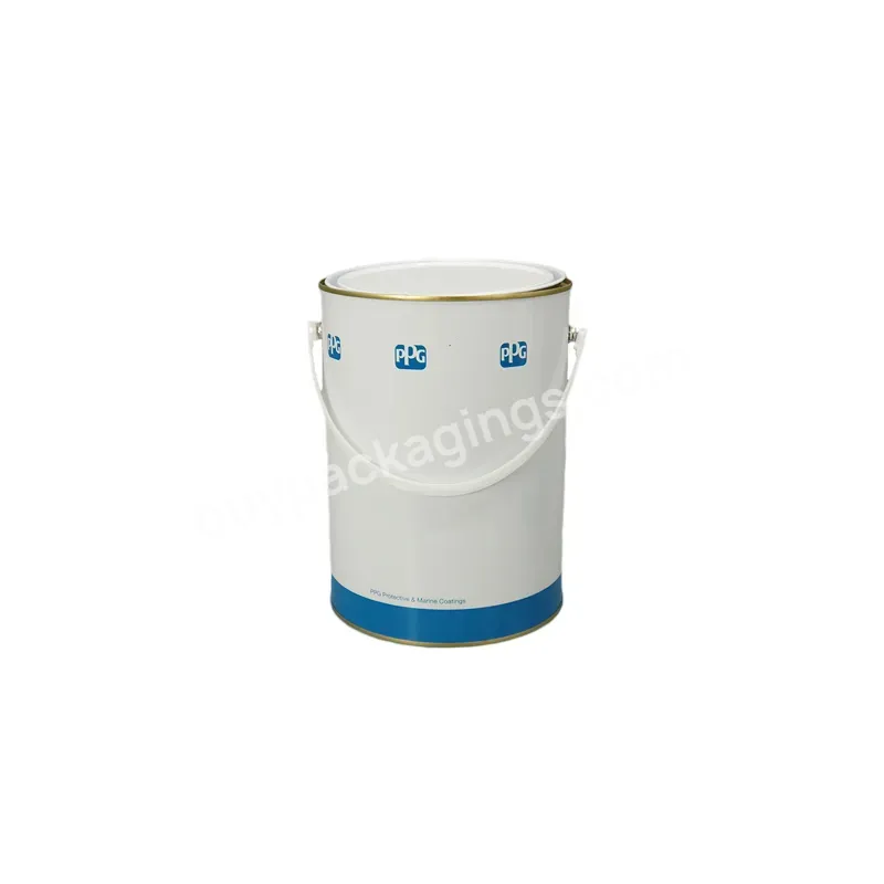 Custom Print Small Empty Round Metal Paint Tin Can With Lids Tin Can 1pint 1gallon