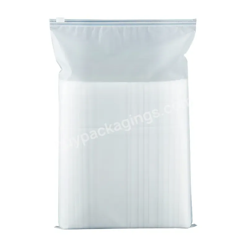 Custom Print Sustainable Waterproof Clear Pe Swimwear Frosted Clothing Ziplock Bag Plastic Zipper Packaging Bag