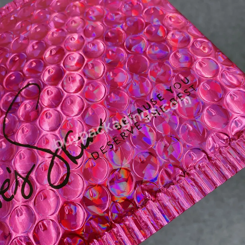 Custom Print Various Color Envelopes Bubble Bag Foil Metallic Bubble Envelope Express Mailer Bag