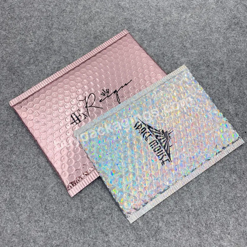 Custom Print Various Color Envelopes Bubble Bag Foil Metallic Bubble Envelope Express Mailer Bag