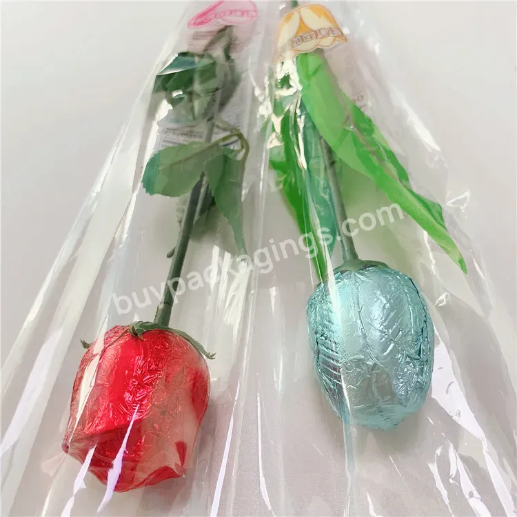 Custom Print Your Own Logo Clear Cpp Bag For Floral Sleeves Plastic Flower Bag