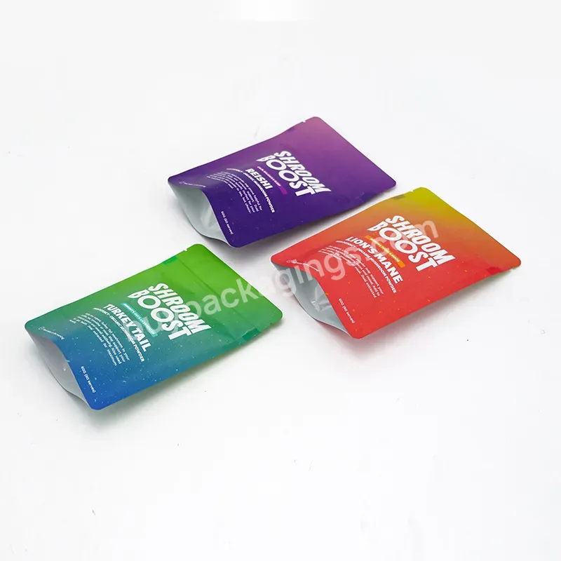 Custom Printed 100g Rresealable Tea Packing Bags Mylar Stand Up Pouch With Ziplock