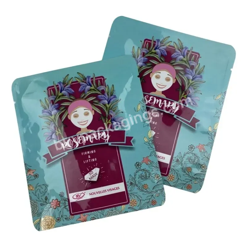 Custom Printed 3 Side Heat Sealing Foil Pouch Pain Relief Patch Bag Face Sheet Mask Cosmetic Packaging Bag