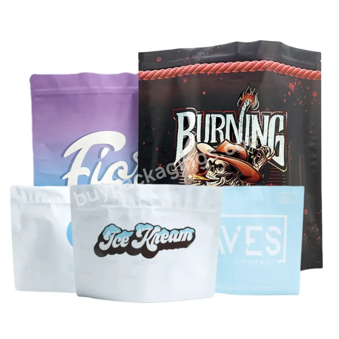 Custom Printed Aluminium Foil Matte Packaging Zip Lock Bag Stand Up Pouch 12x9 Child Proof Dispensary Exit Bags