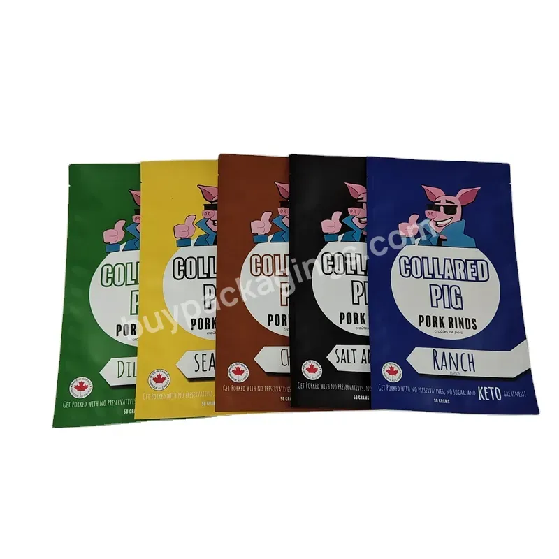 Custom Printed Aluminum Foil Snack Tea Chocolate Packaging Candy Flat Bag Matte Coffee Packaging Bags Beef Biltong Pouch