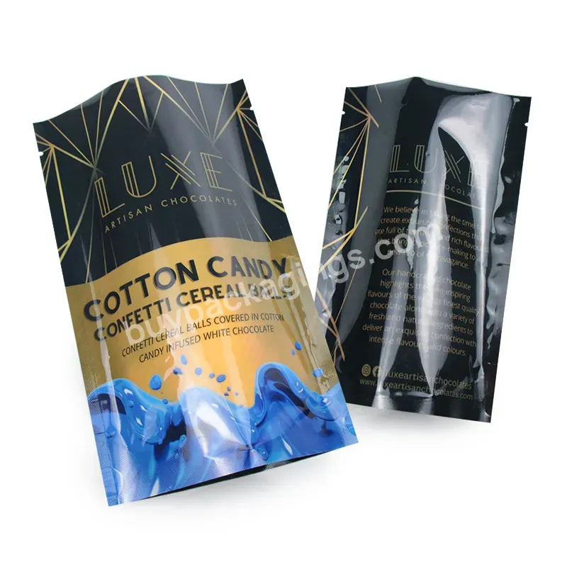 Custom Printed Bags High Gloss Resealable Mylar Bags Vitamin Jelly Gummy Packaging Bags Mylar Pouches With Tear Notches