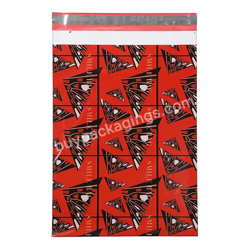 Custom Printed Beige Poly Mailers Bags Courier Pink Plastic Mailing Bags Christmas Clothing Packing Shipping Postage Envelope