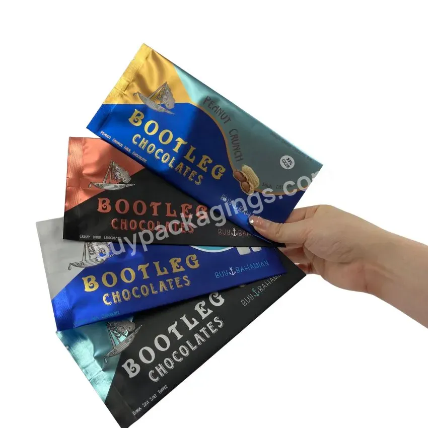 Custom Printed Biodegradable Foil Mylar Bags Cookie Chocolate Candy Protein Bar Wrapper Edible Packaging