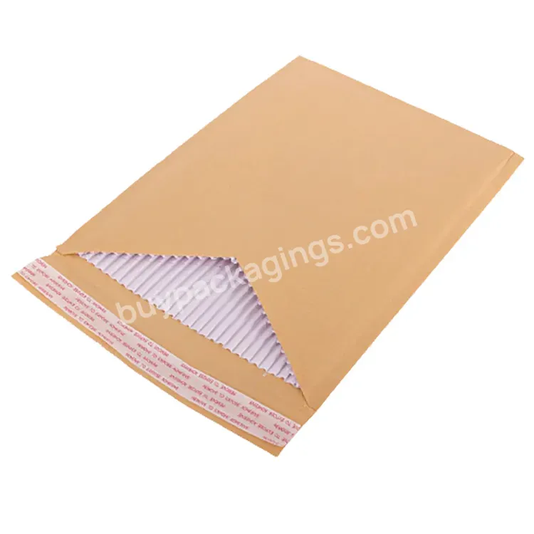 Custom Printed Biodegradable Recyclable Cosmetics Craft Padded Envelopes Corrugated Cardboard Kraft Paper Bags Bubble Mailer Bag