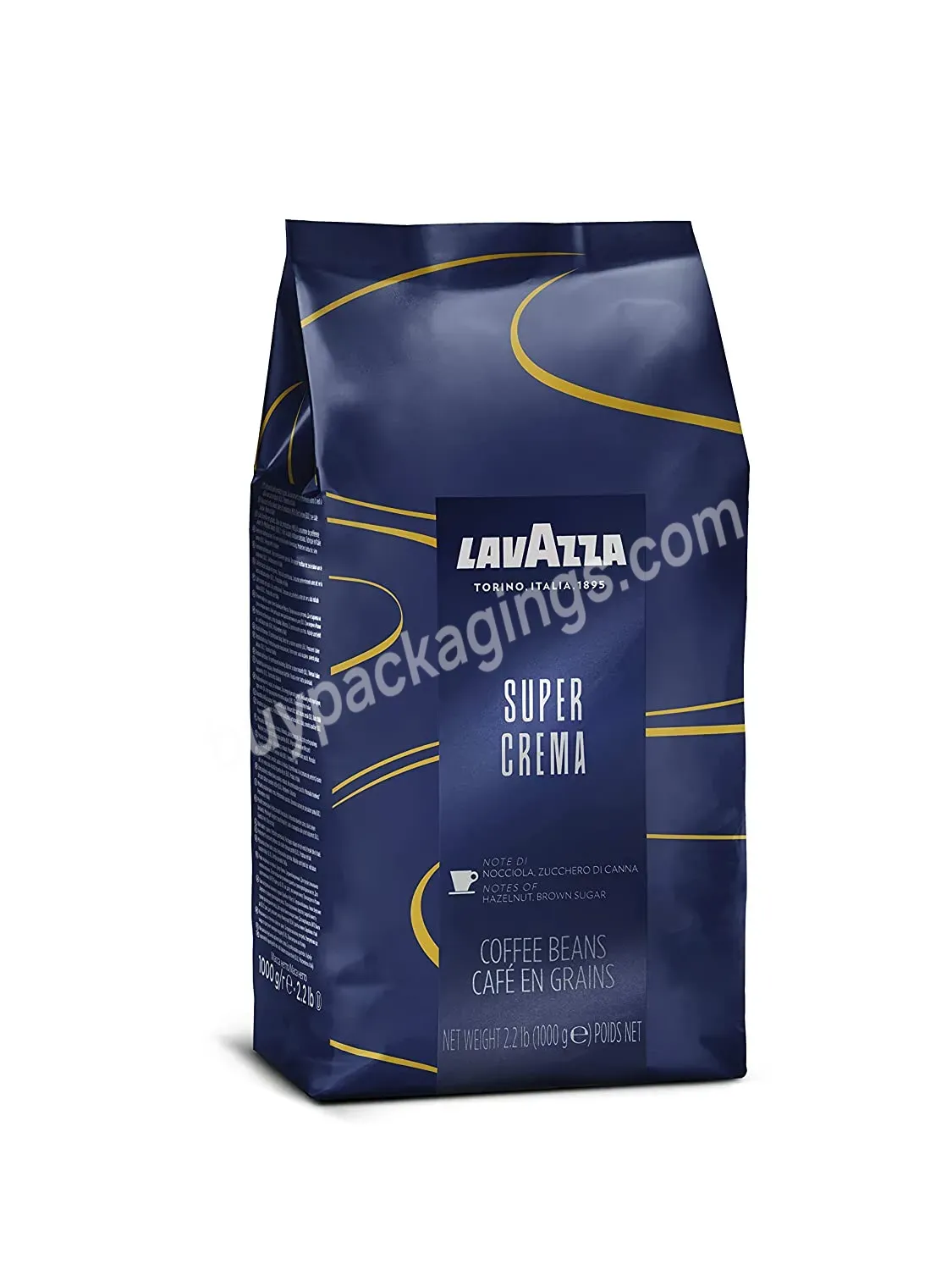 Custom Printed Box Pouch Flat Bottom Pouch Zipper Bag Aluminum Foil Pouch Composite Dark Grun Coffee Bags Valve Bags