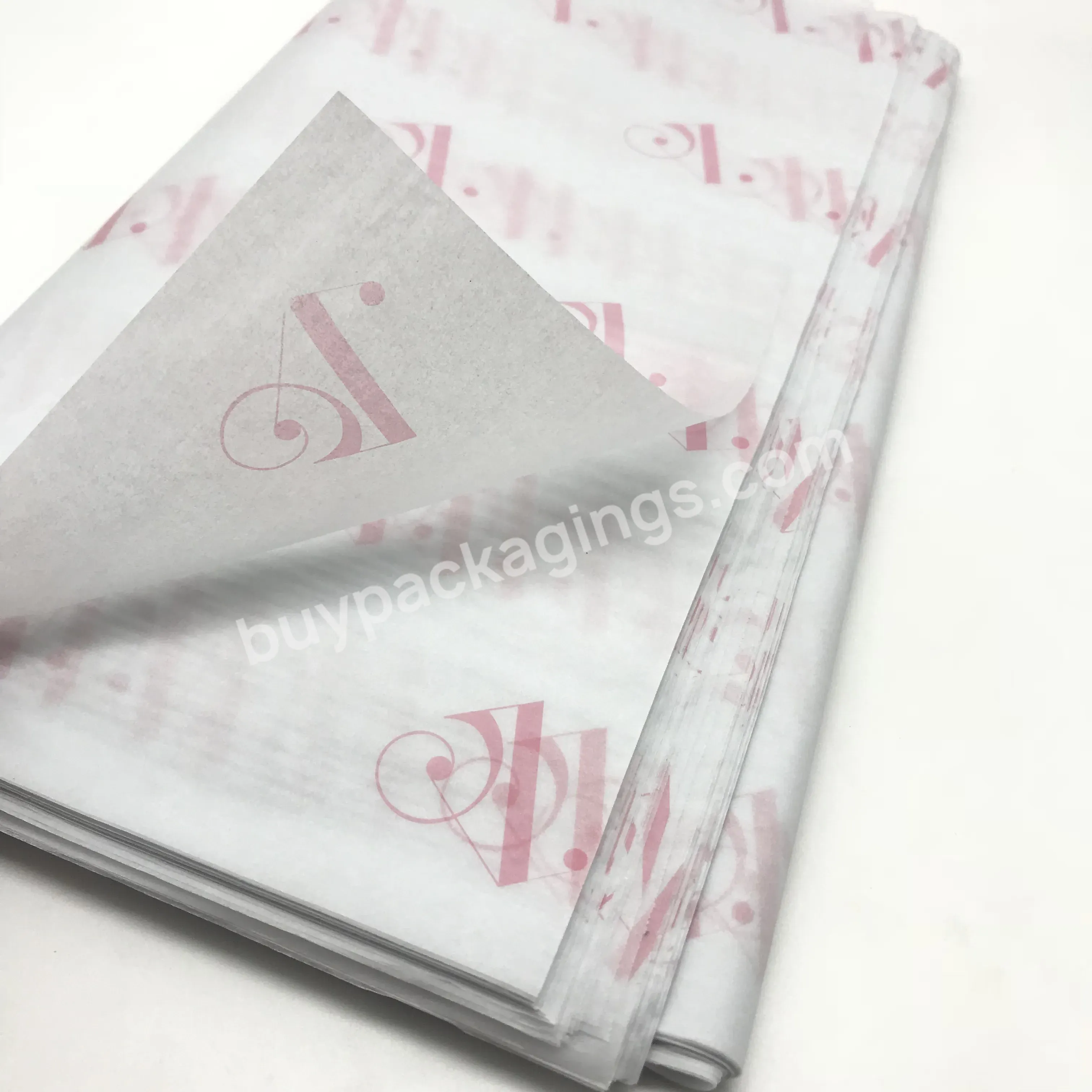 Custom Printed Brand Logo Garment Gift Clothing Wrapping Tissue Paper Sheets For Shoes Packaging With Logo