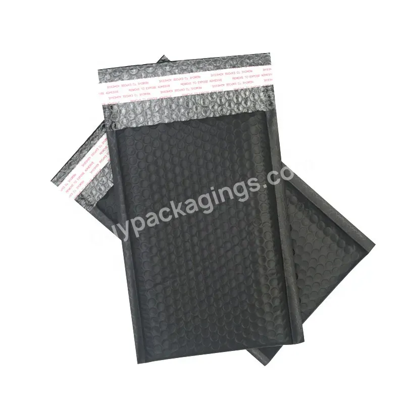 Custom Printed Bubble Mailer Bag Black Matte Padded Shipping Mailer Compostable Small Big Envelop Packaging Mailer