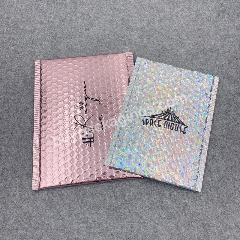 Custom Printed Bubble Mailer Padded Envelopes Packaging Bag Rose Gold Bubble Mailer