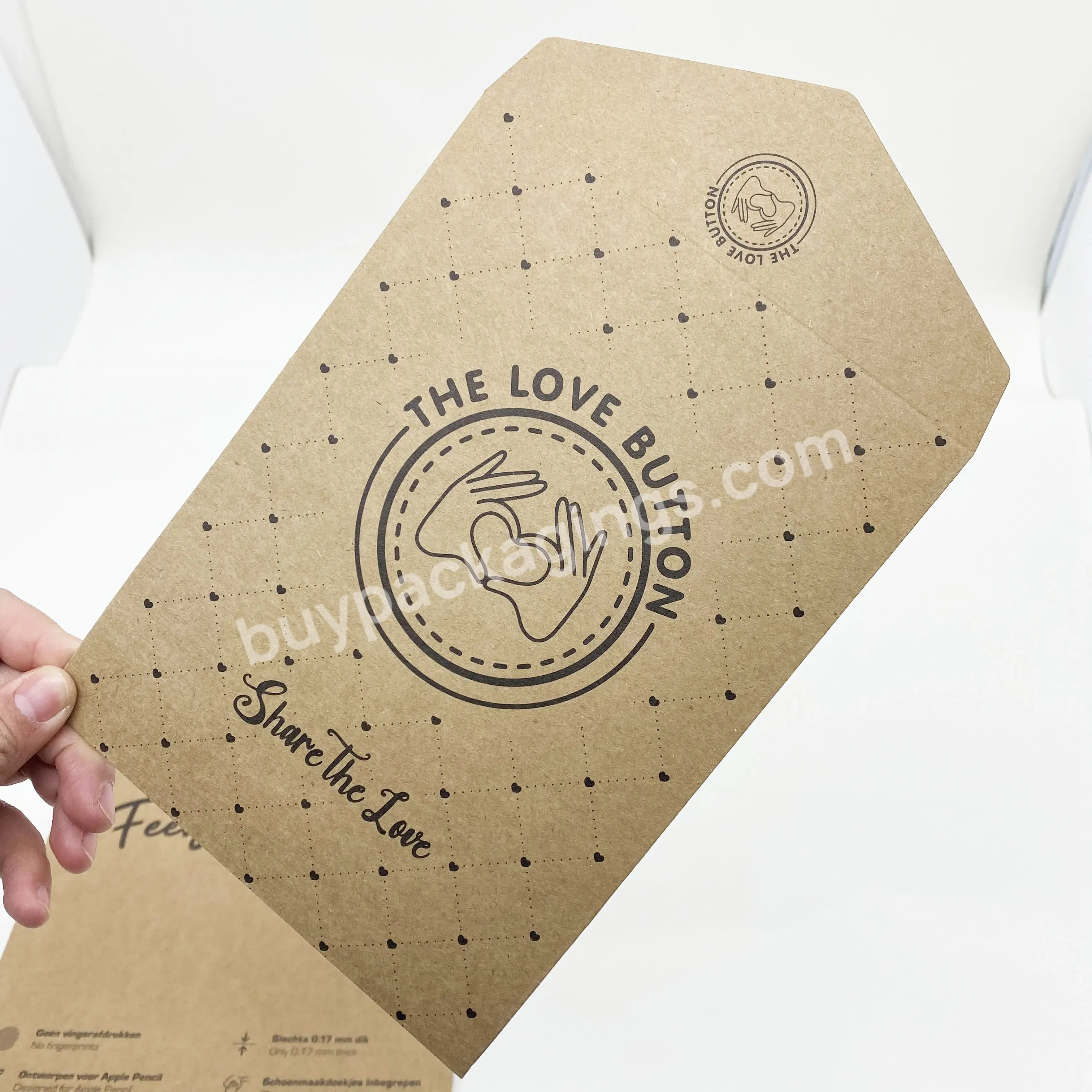 Custom Printed C4 C5 C6 A4 A5 Size Brown Kraft Strong Paper Manila Packaging Envelope With Logo