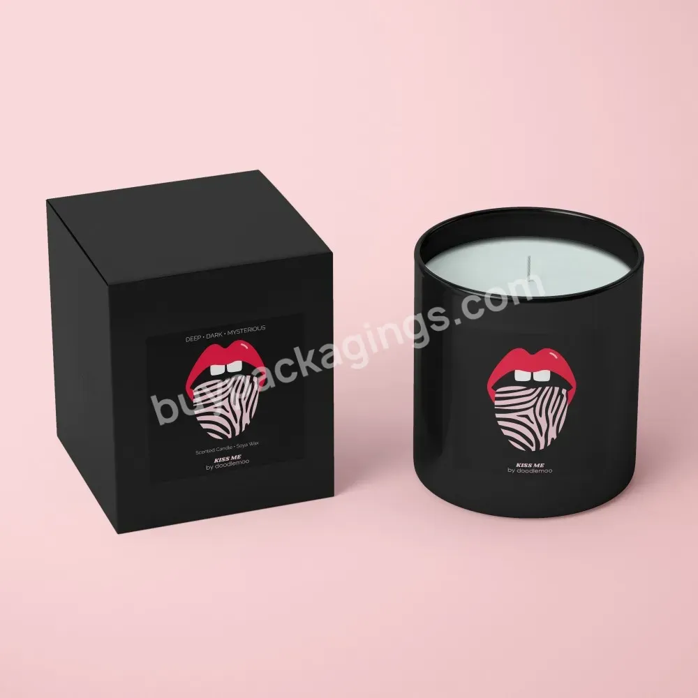 Custom Printed Candle Packaging Boxes White Paper Foil Gold Candle Boxes