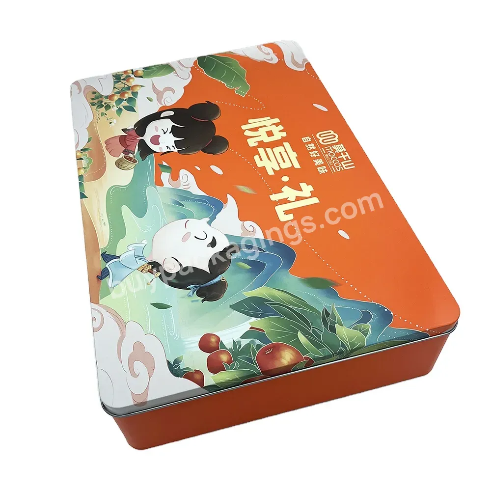 Custom Printed Candy Storage Tin Box Assorted Biscuits Tin