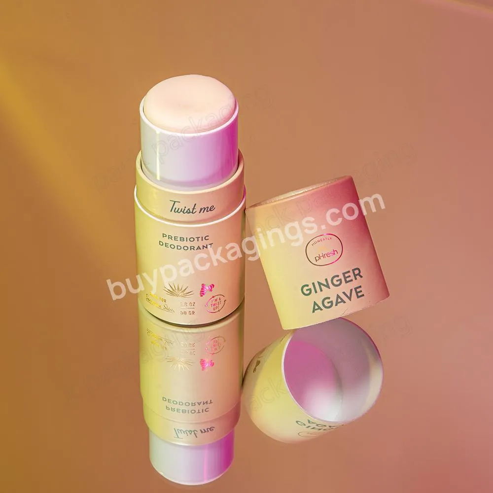 Custom printed cardboard tube packaging container for body Balm Stick packing