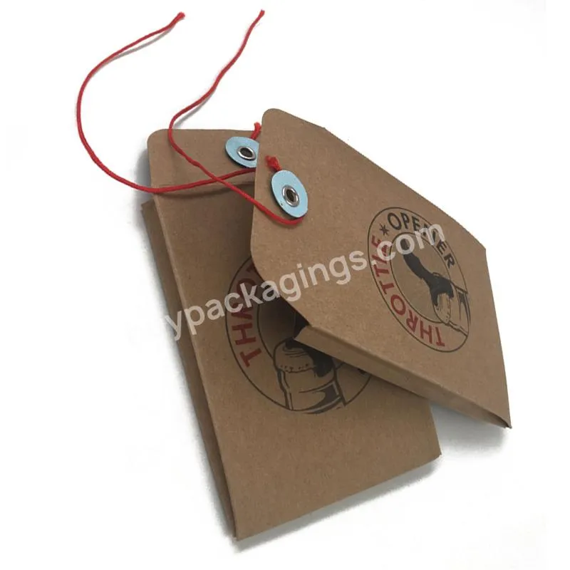 Custom Printed Cardstock Brown Kraft Paper String Tie Envelopes