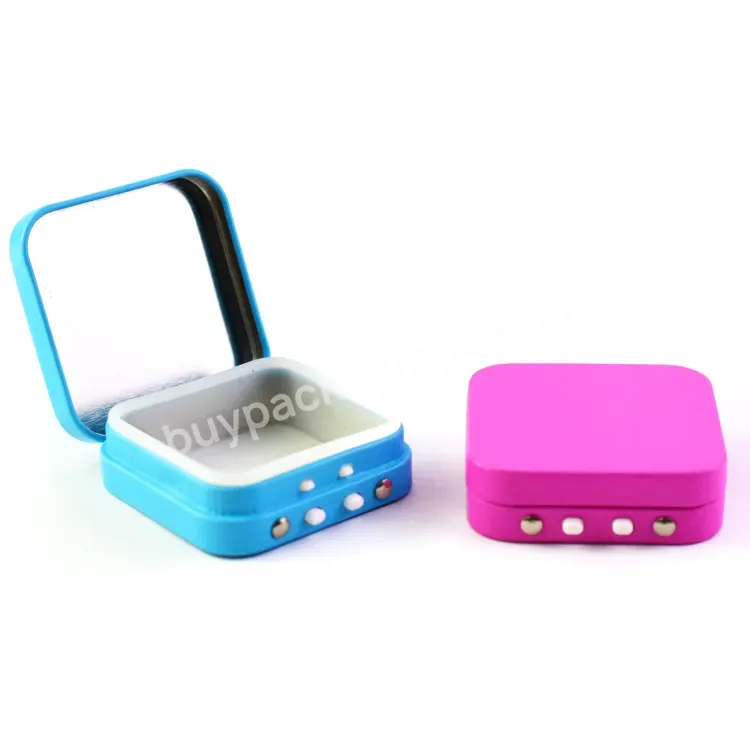 Custom Printed Child Resistant Sustainable Hinged-lid Micro Pack Tin Box Can Case Container