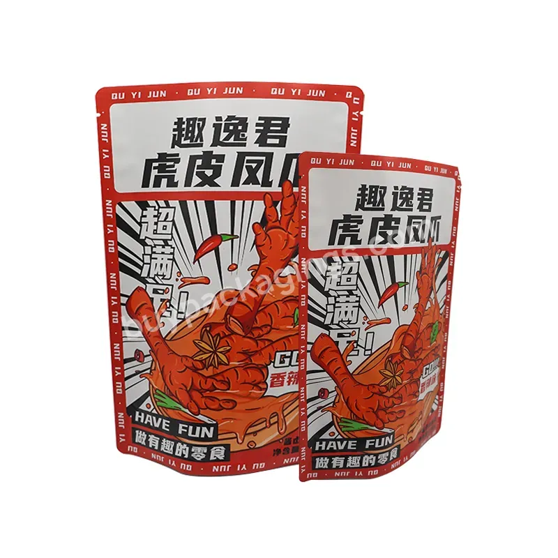 Custom Printed Color Food Packaging Stand Up Snack Pack Pouches Bags
