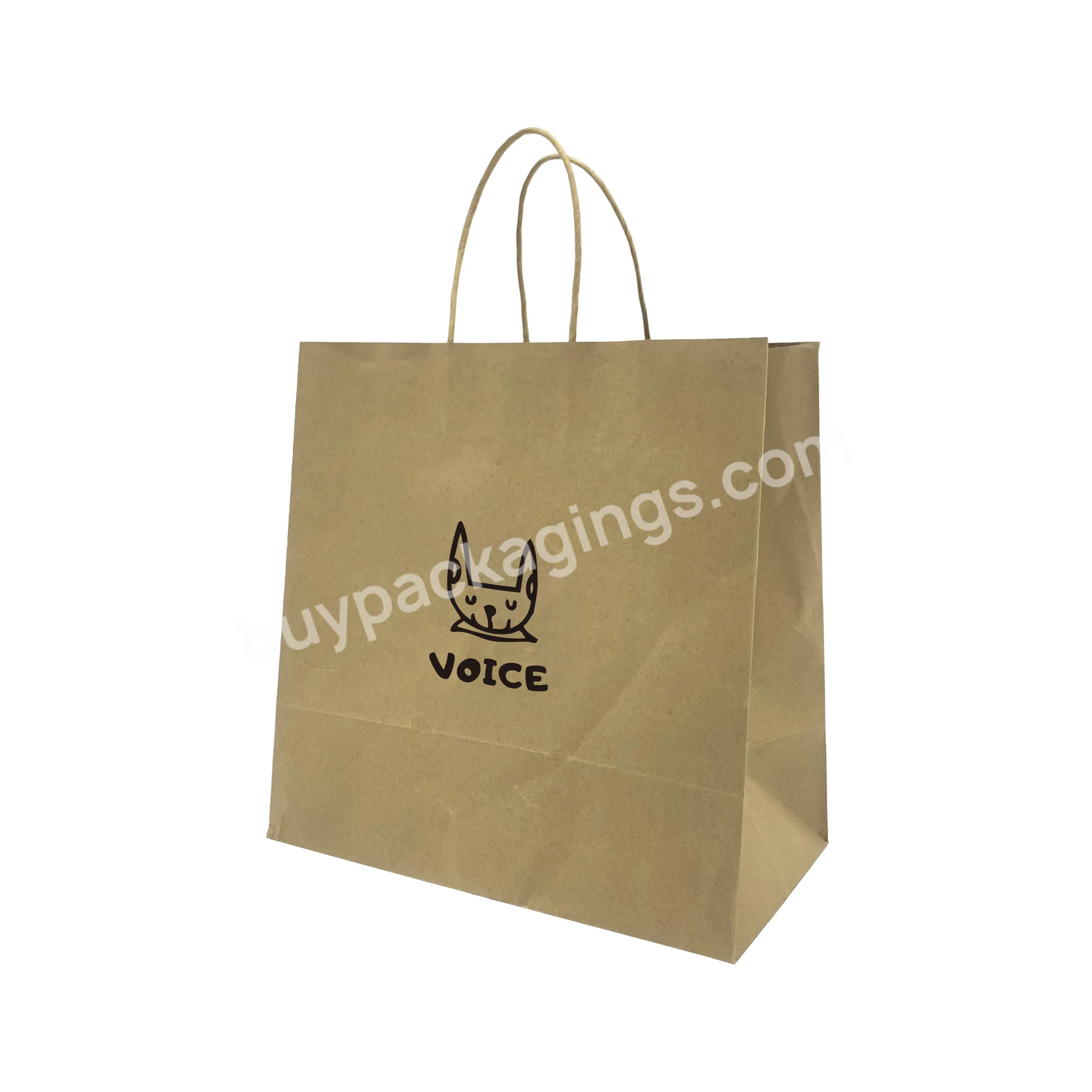 Custom Printed Colorful Logo Eco Friendly Reusable Delicate Shopping Gift Kraft Paper Bags With Ribbon Handles