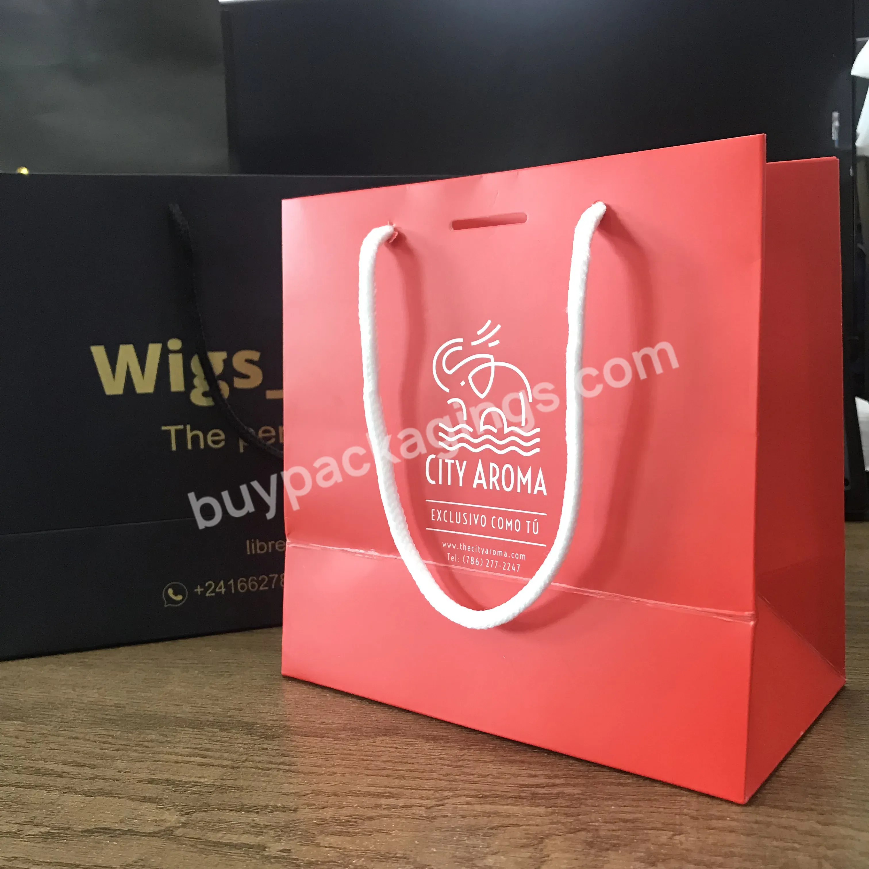 Custom Printed Colorful Logo Paper Bag Luxury Shopping Paper Bag For Gift Handle Packaging