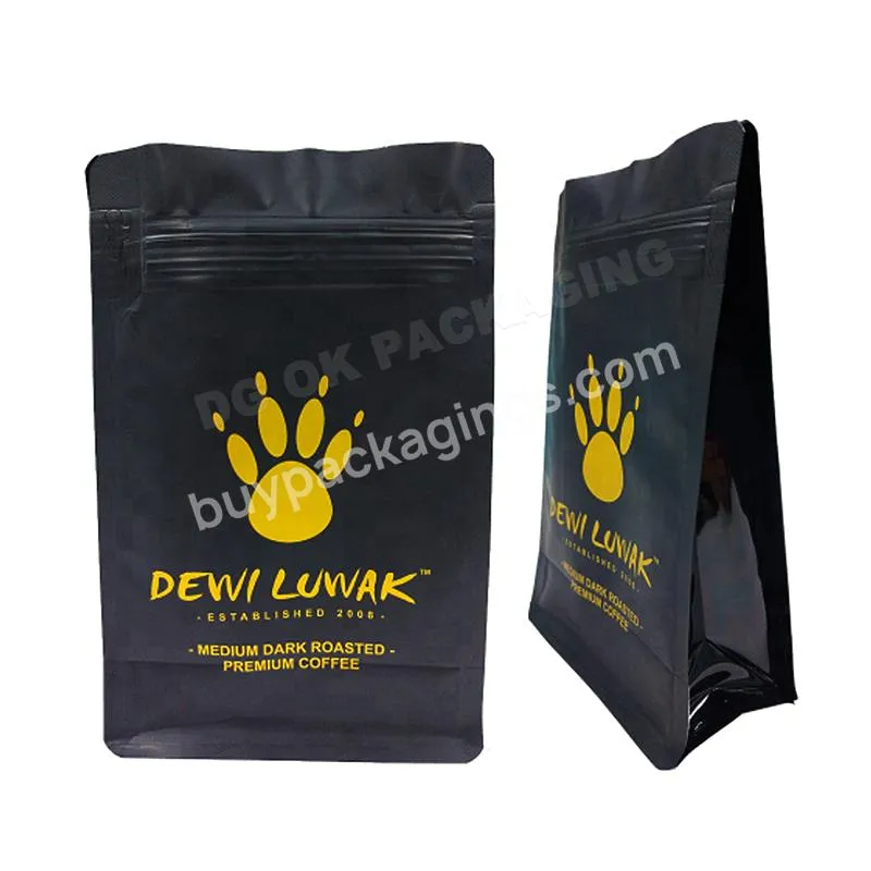 Custom Printed Compostable Manufacturer Low Price Die Cut Bags 8 Side Gusset Flat Bottom Zipper Bag Food Packaging Pouch