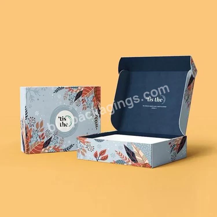 Custom Printed Corrugated Cardboard Kraft Small Clothing Packaging Mailer Box For Shipping Goods