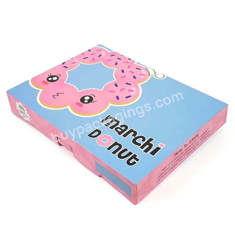 Custom Printed Custom Logo Food Grade Eco-friendly Donut Cardboard Paper Box Bakery Custom Pastry Box