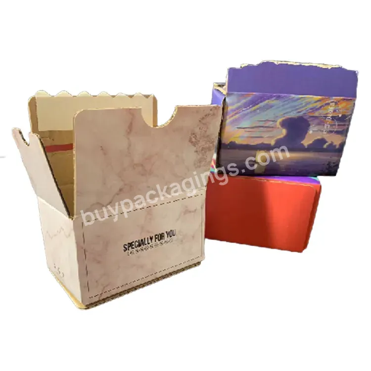 Custom Printed Design Folding Corrugated Cardboard Paper Mailer Box Roll End Mailing Box Packaging