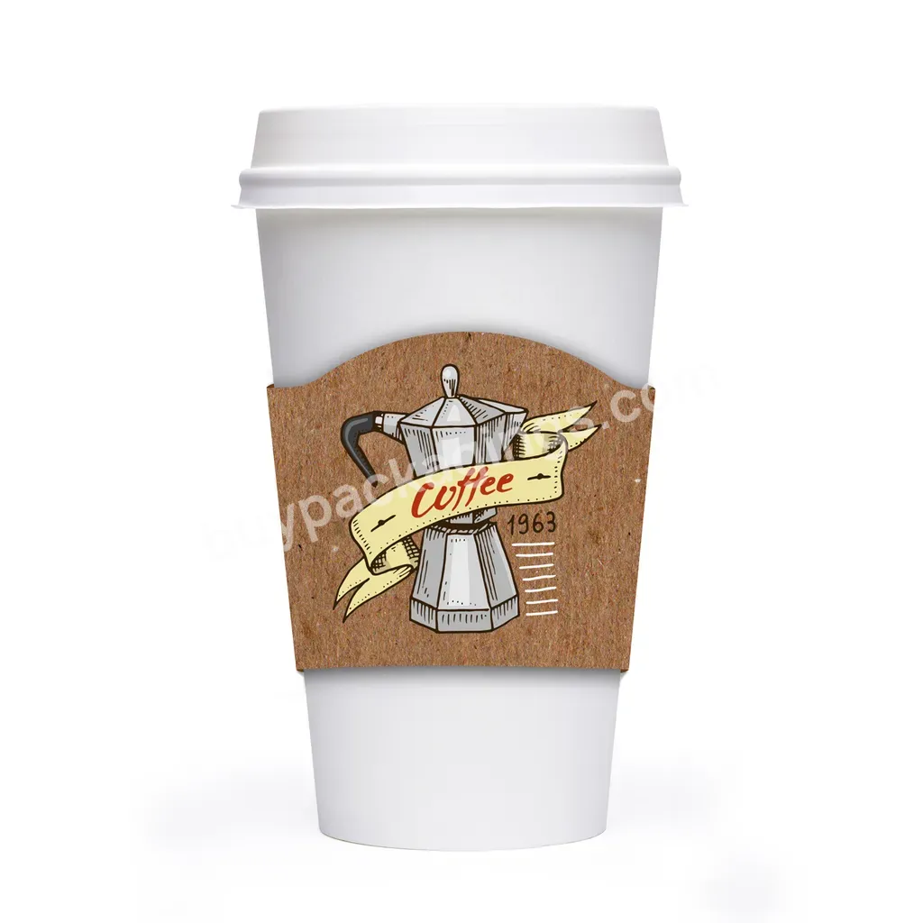 Custom Printed Disposable Hot Drink Paper Coffee Cups Sleeve