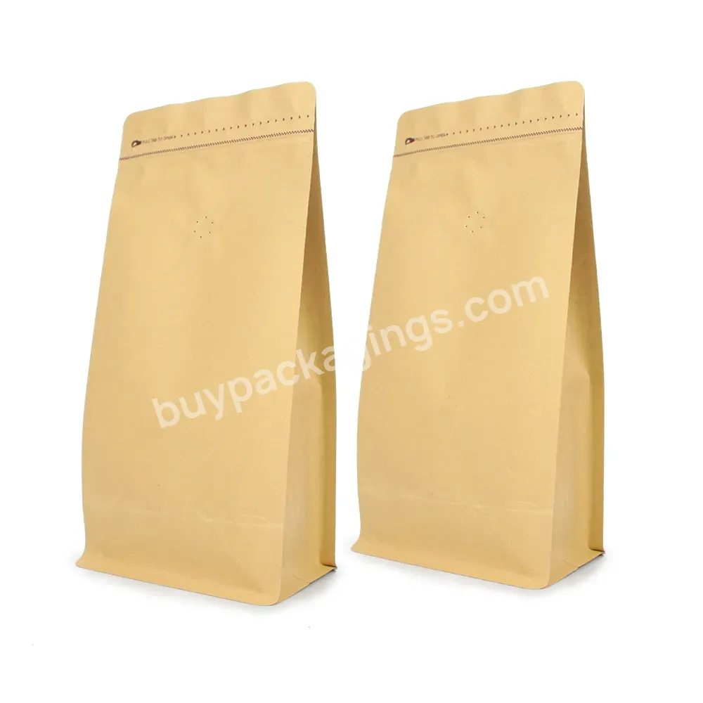 Custom Printed Doypack Coffee Bags Brown Kraft Paper Standup Pouch Self Seal Flexible Eco-friendly Resealable Mylar Bag