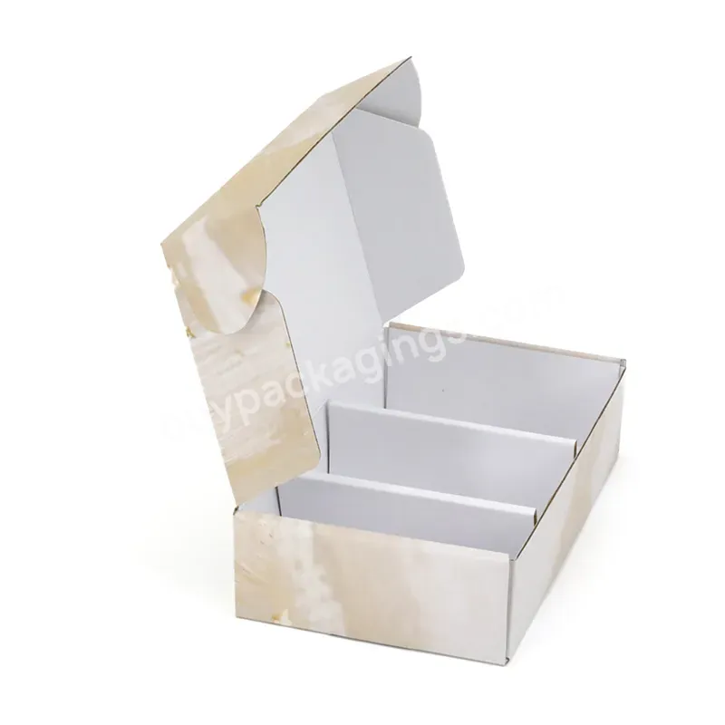 Custom Printed E Flute Packaging Box Corrugated Cardboard Shipping Mailer Colorful Tab Locking Literature Mailer Bo For Cosmetic