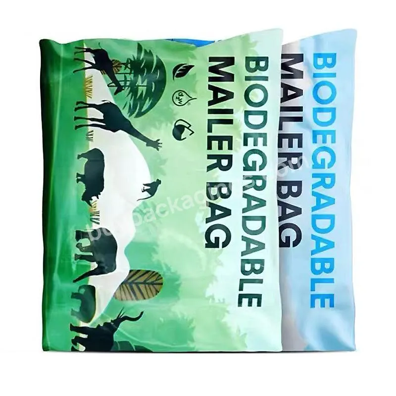 Custom Printed Eco Friendly Sustainable Bio-based Courier Pouch Shipping Biodegradable Packaging Polymailer Plastic Parcel Bag